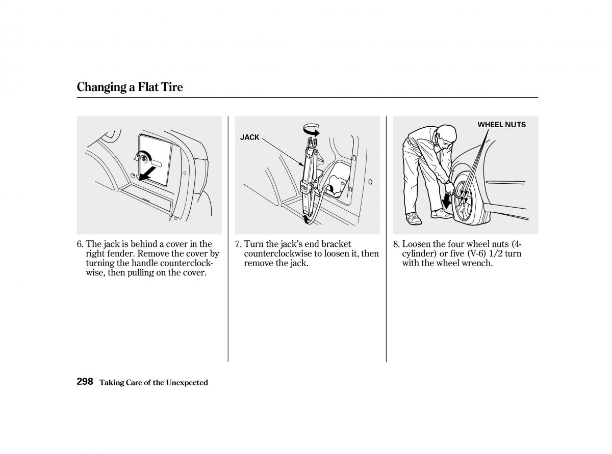 Honda Accord VI owners manual / page 297