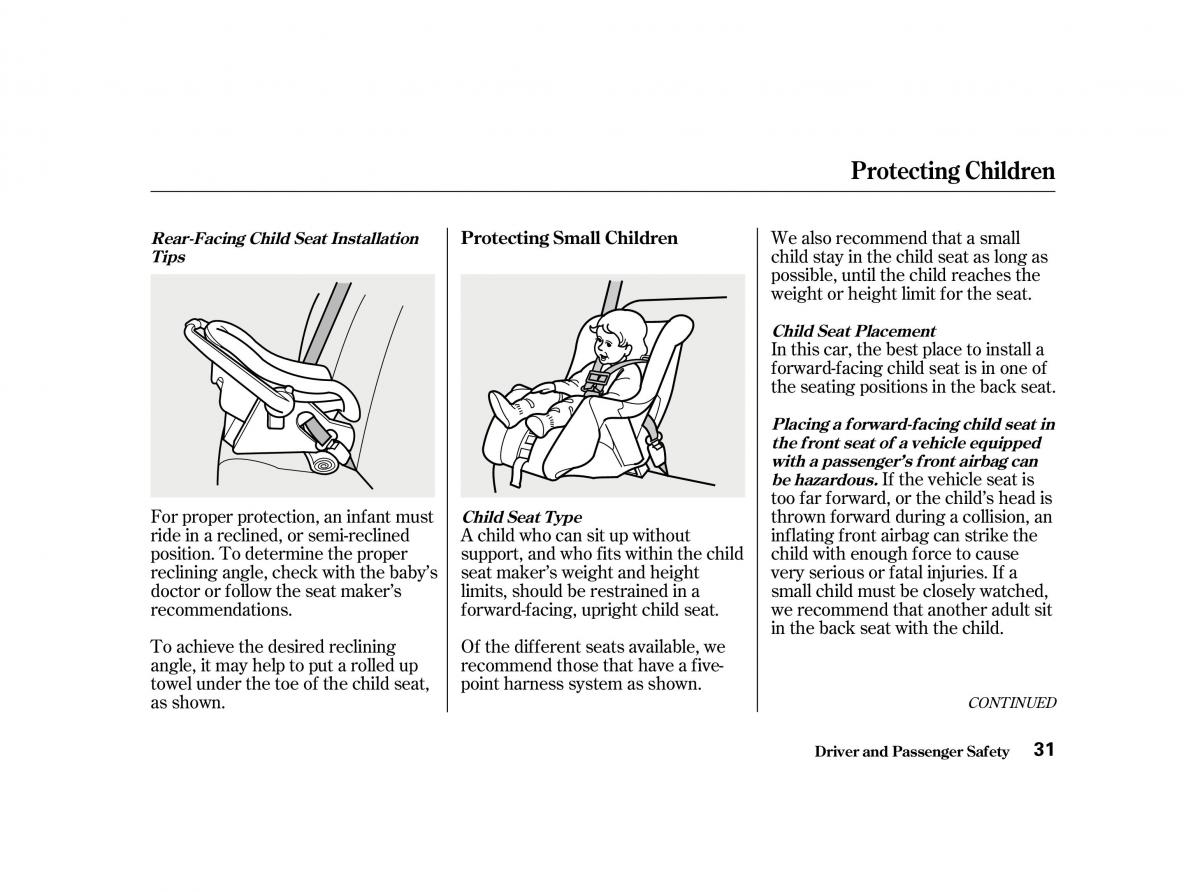 Honda Accord VI owners manual / page 30