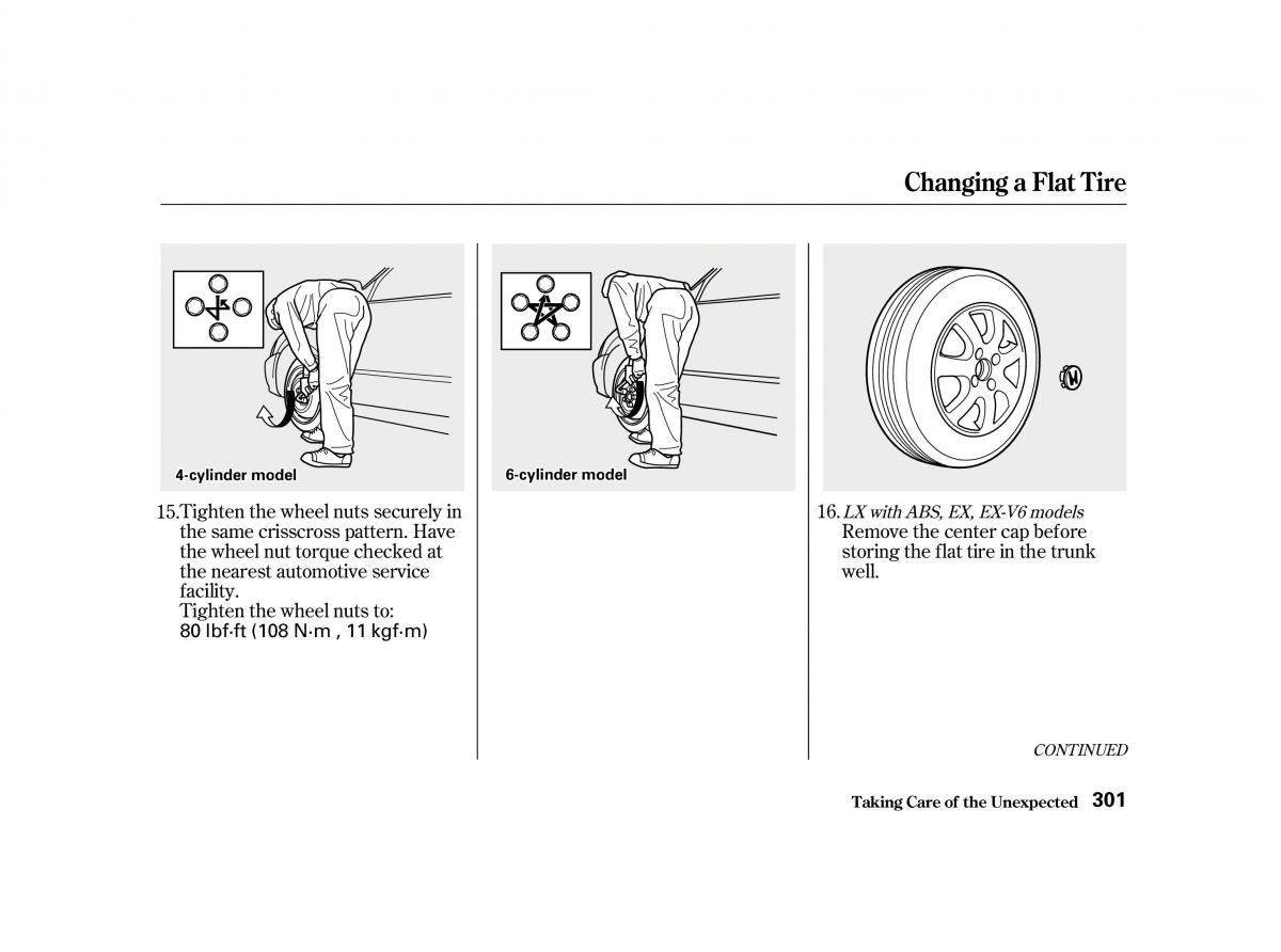 Honda Accord VI owners manual / page 300