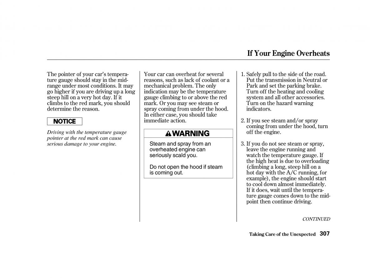 Honda Accord VI owners manual / page 306