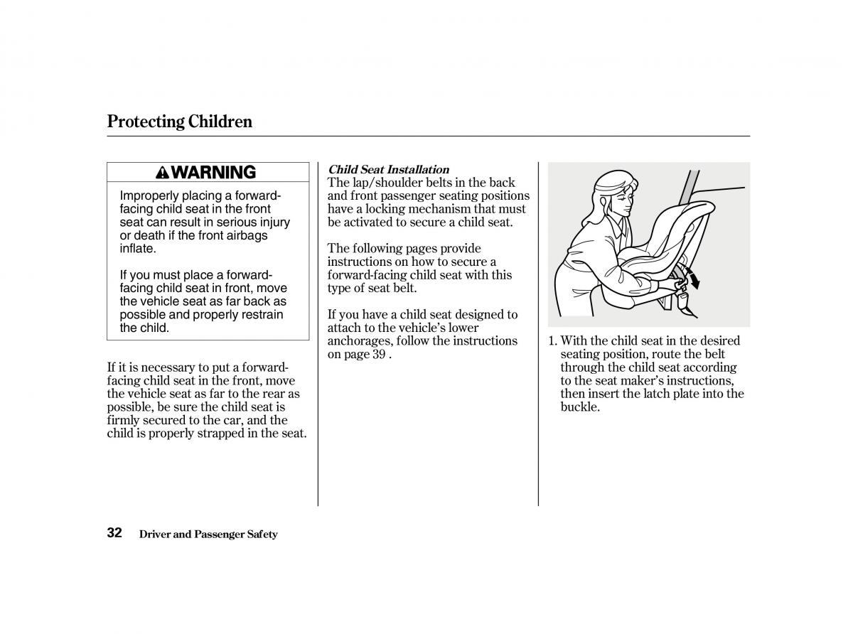 Honda Accord VI owners manual / page 31