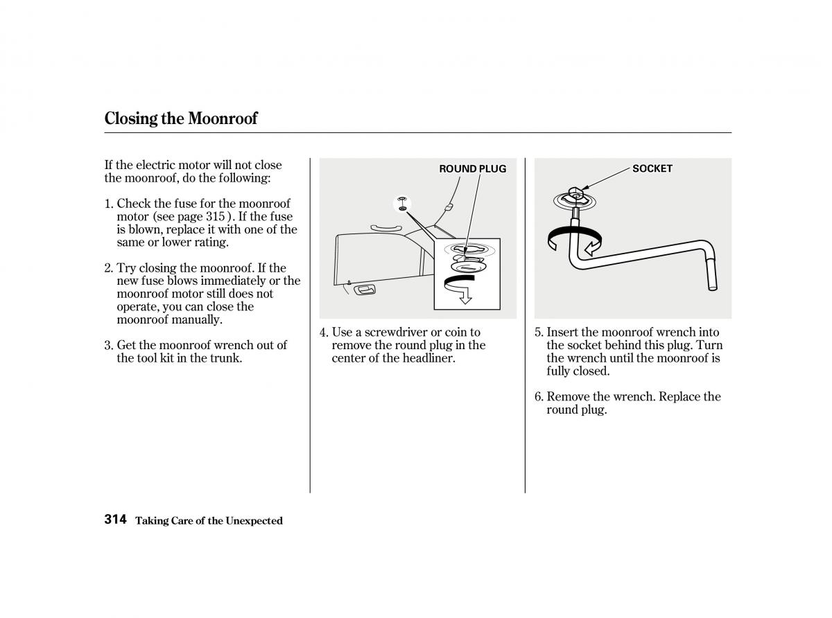 Honda Accord VI owners manual / page 313