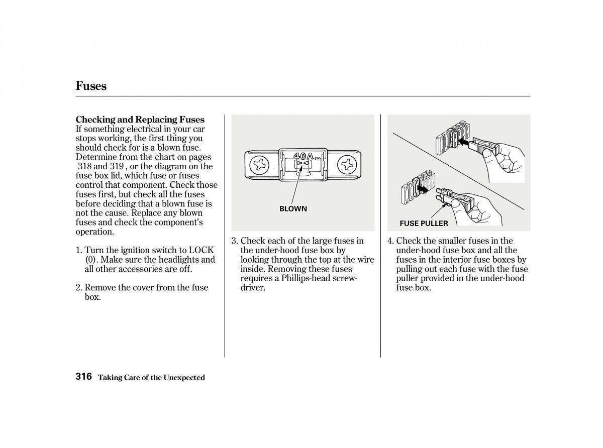 Honda Accord VI owners manual / page 315