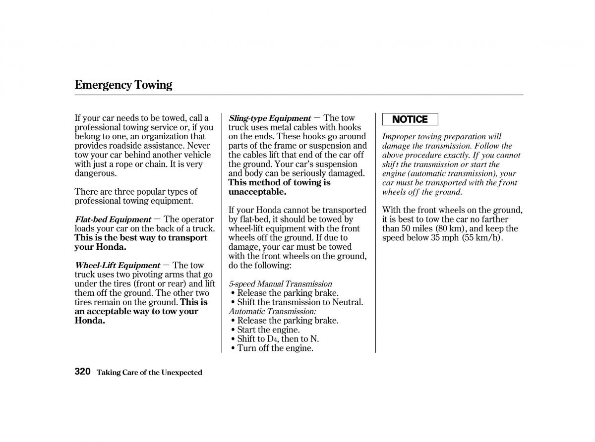 Honda Accord VI owners manual / page 319