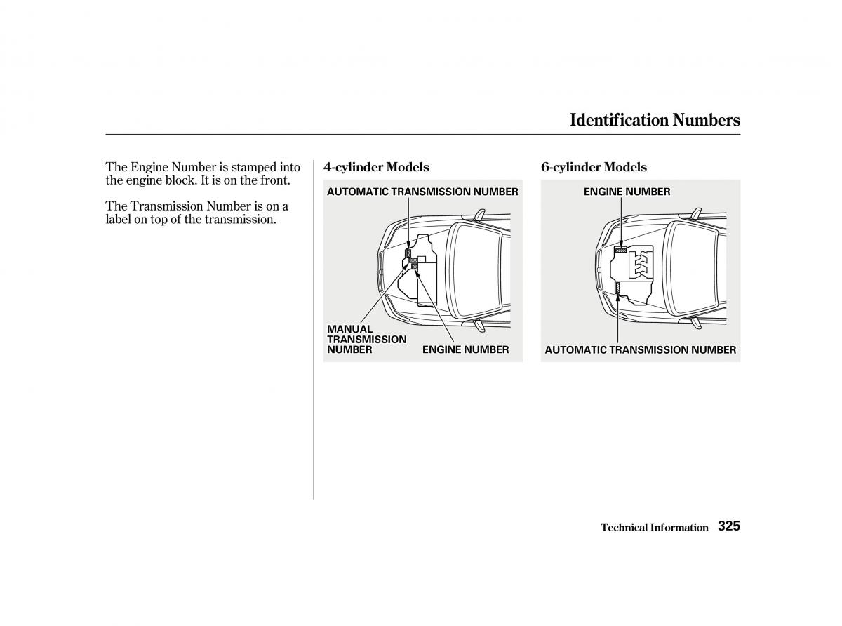 Honda Accord VI owners manual / page 324