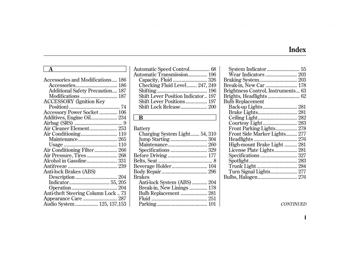 Honda Accord VI owners manual / page 346