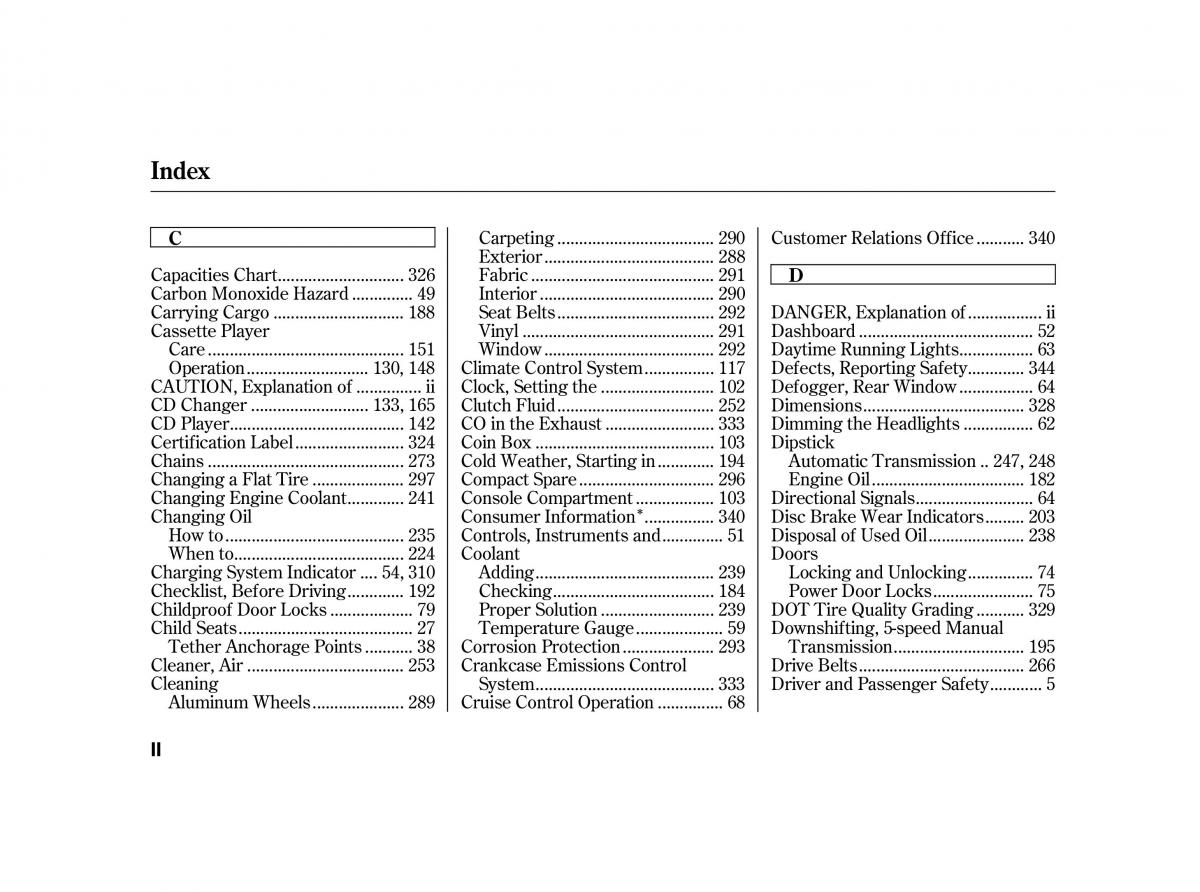 Honda Accord VI owners manual / page 347