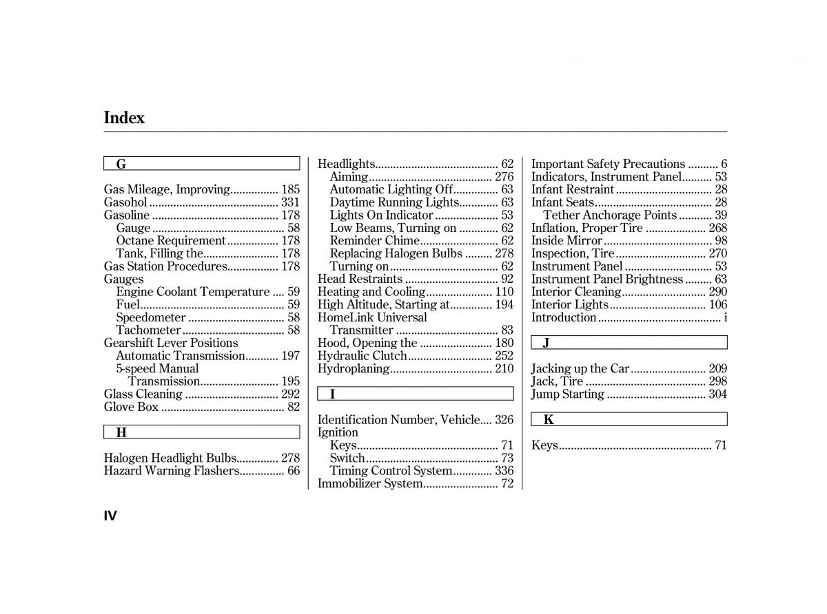 Honda Accord VI owners manual / page 349