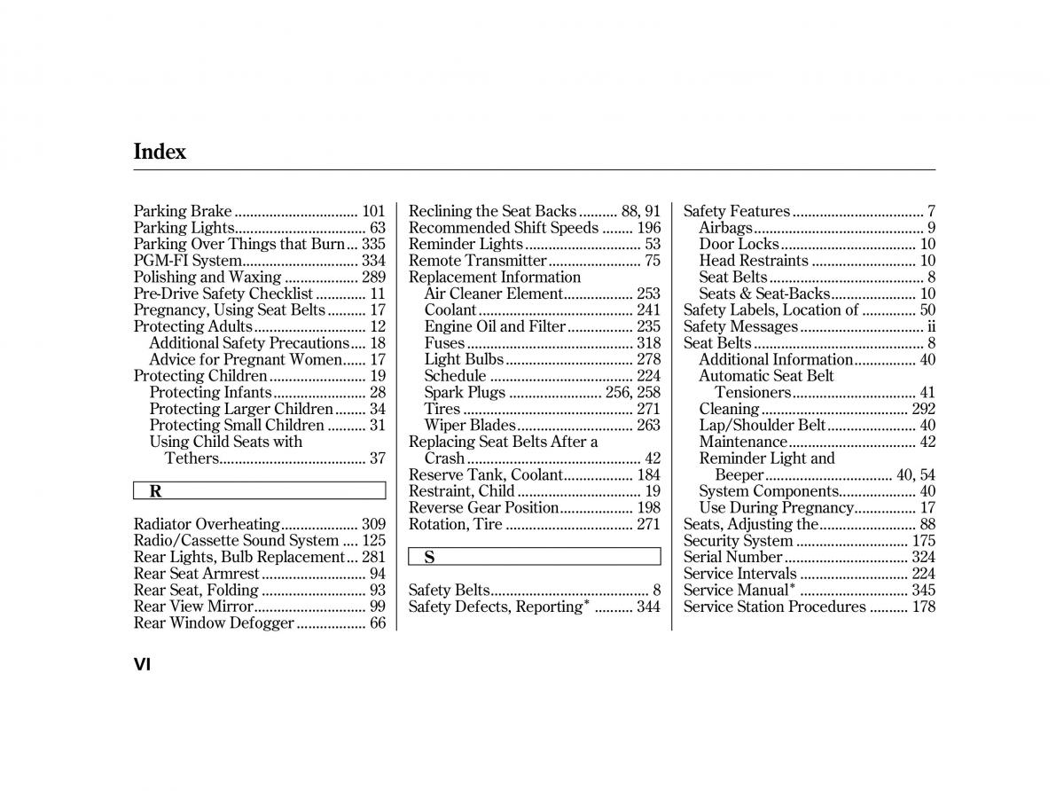 Honda Accord VI owners manual / page 351