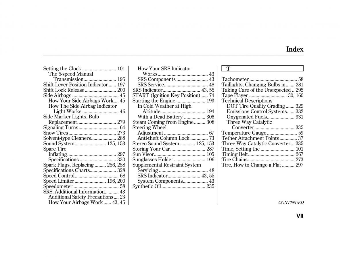 Honda Accord VI owners manual / page 352