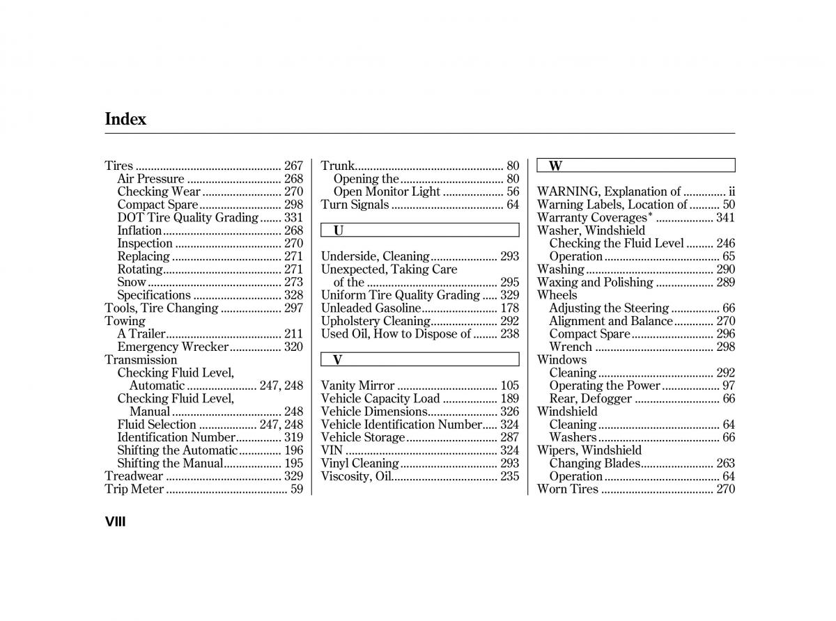 Honda Accord VI owners manual / page 353