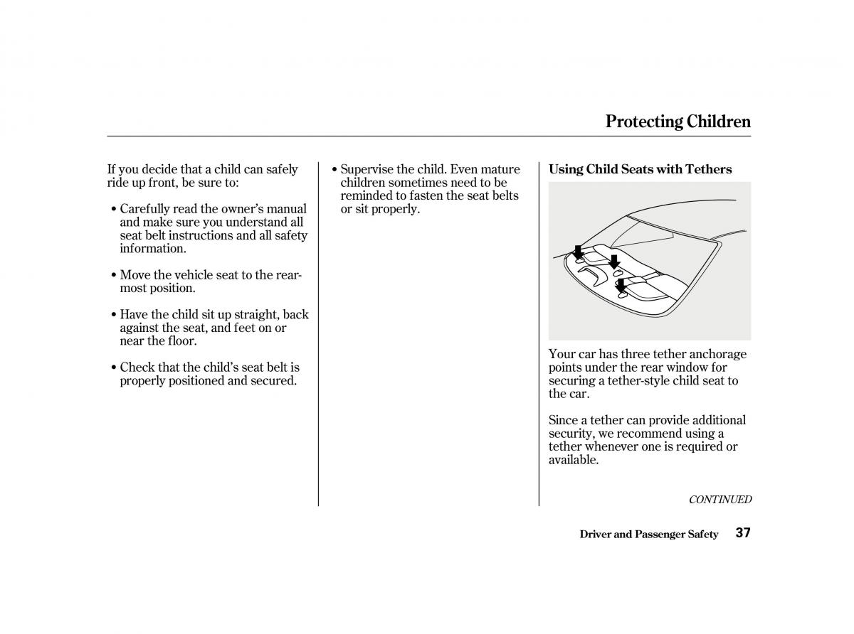 Honda Accord VI owners manual / page 36