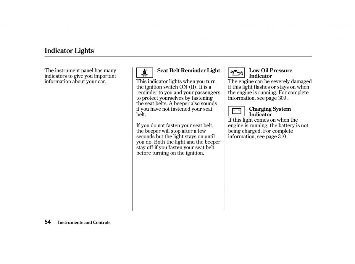 Honda Accord VI owners manual / page 53