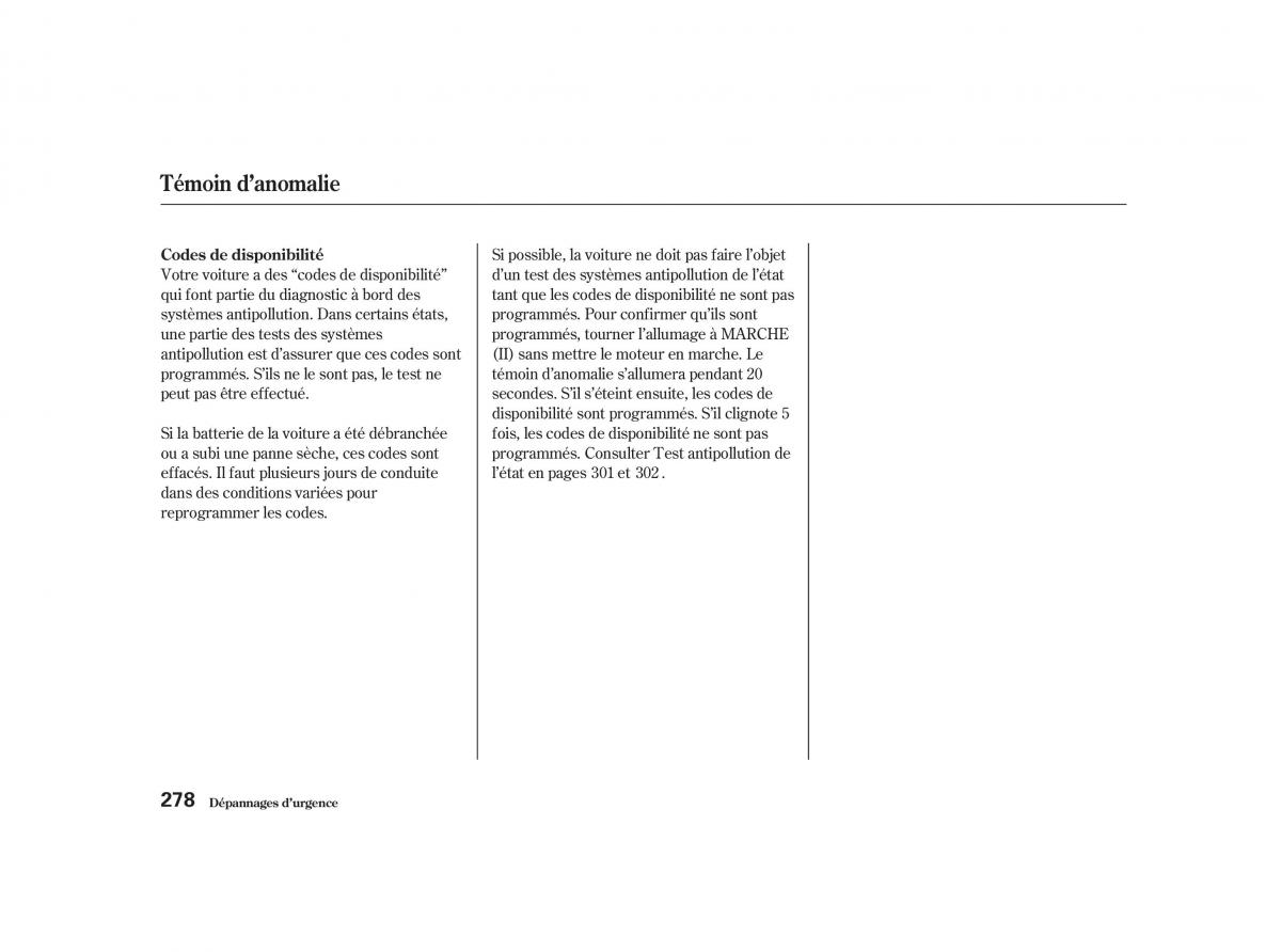 Honda Civic VII manuel du proprietaire / page 277