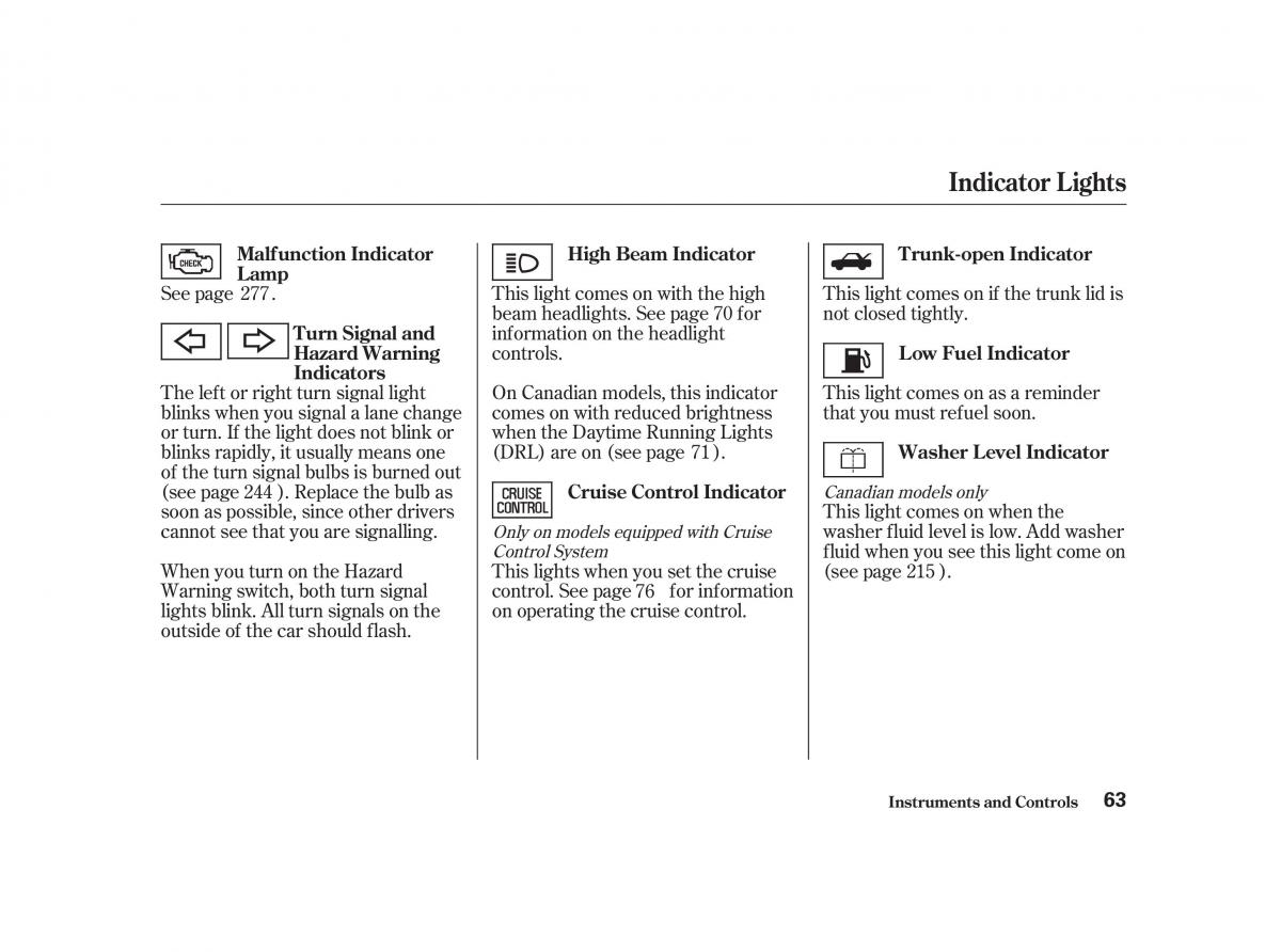 Honda Civic VII owners manual / page 62