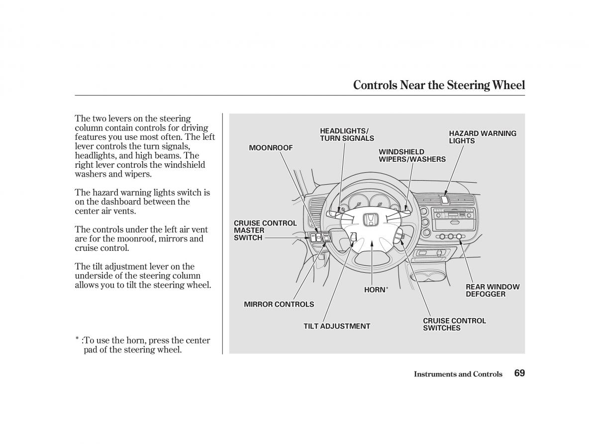 Honda Civic VII owners manual / page 68