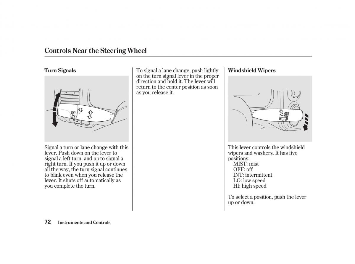 Honda Civic VII owners manual / page 71