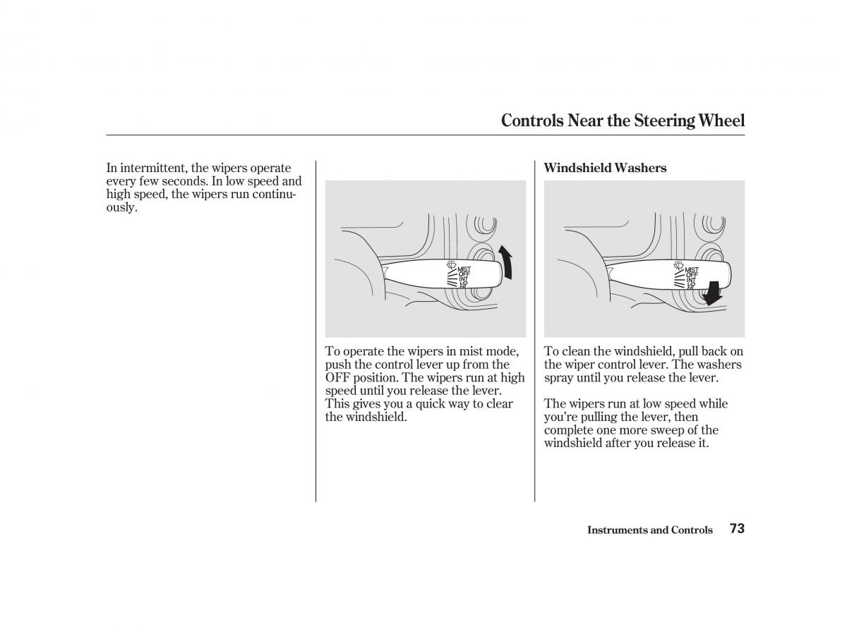 Honda Civic VII owners manual / page 72