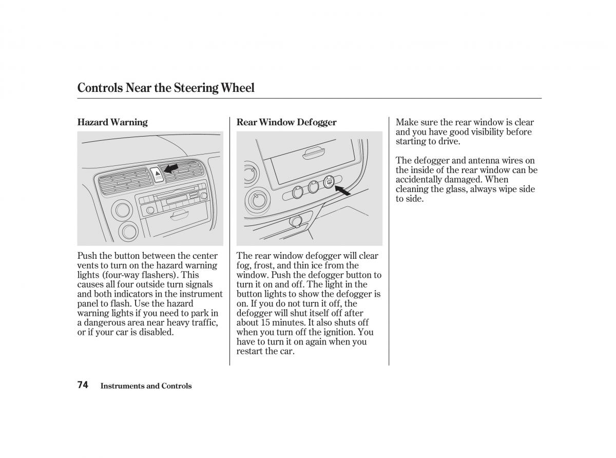 Honda Civic VII owners manual / page 73