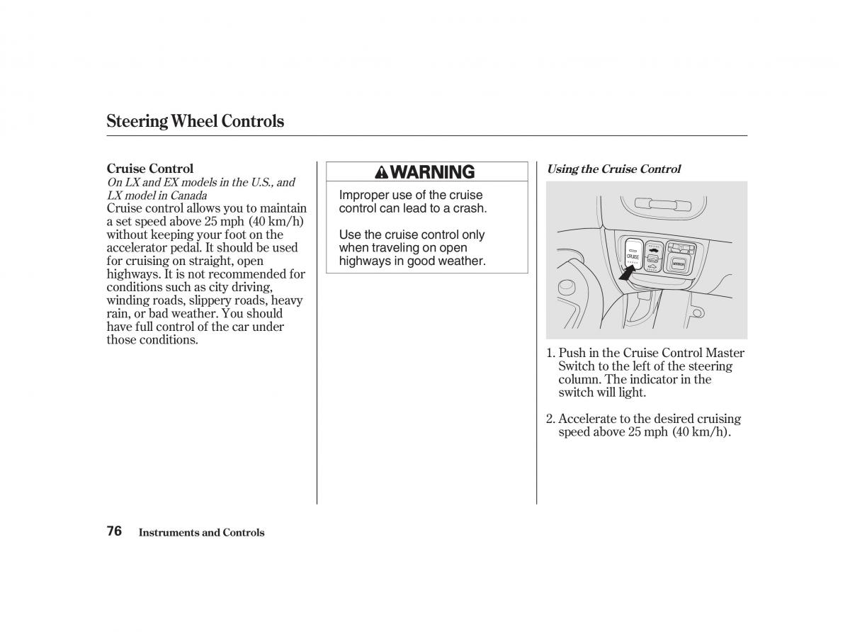 Honda Civic VII owners manual / page 75