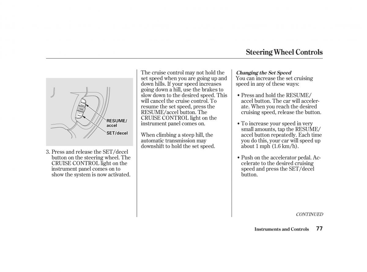 Honda Civic VII owners manual / page 76