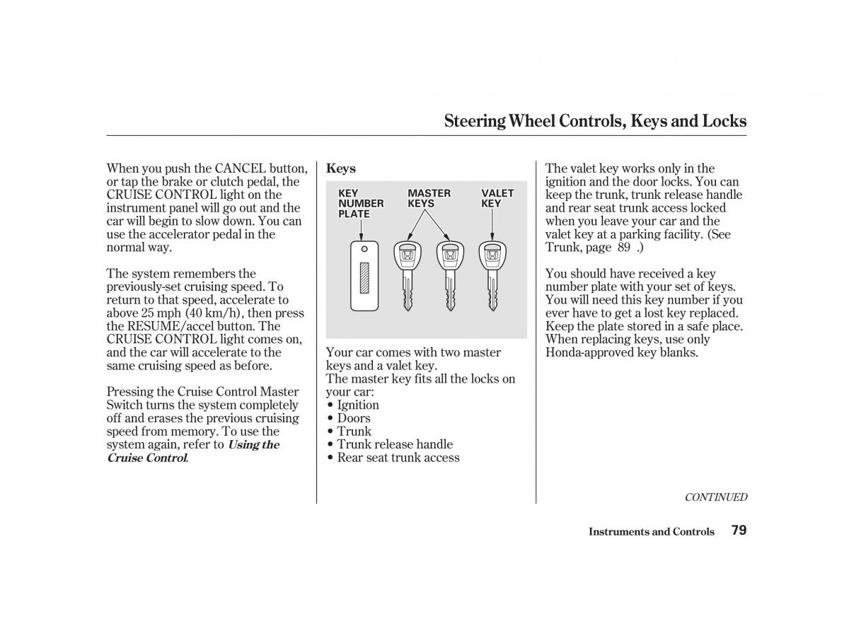 Honda Civic VII owners manual / page 78