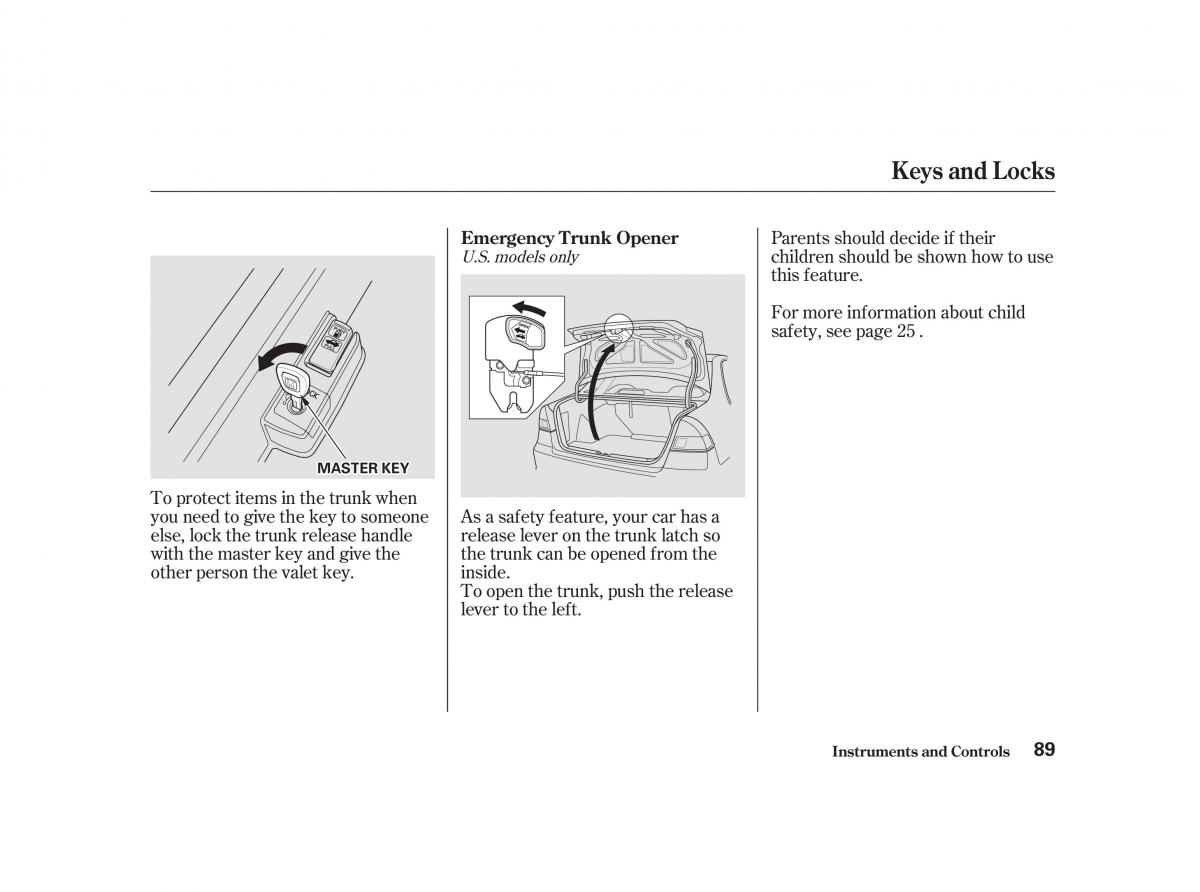 Honda Civic VII owners manual / page 88