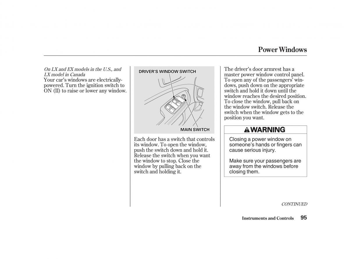 Honda Civic VII owners manual / page 94