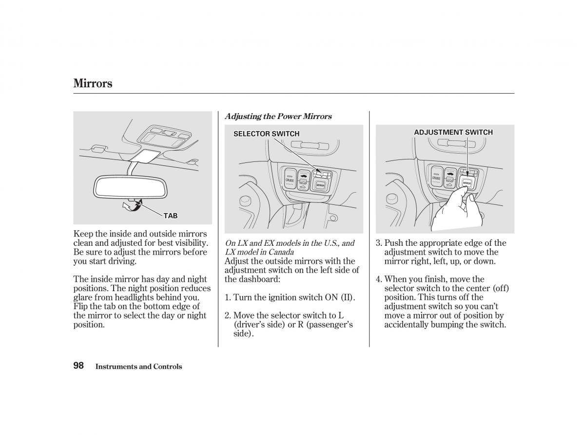 Honda Civic VII owners manual / page 97