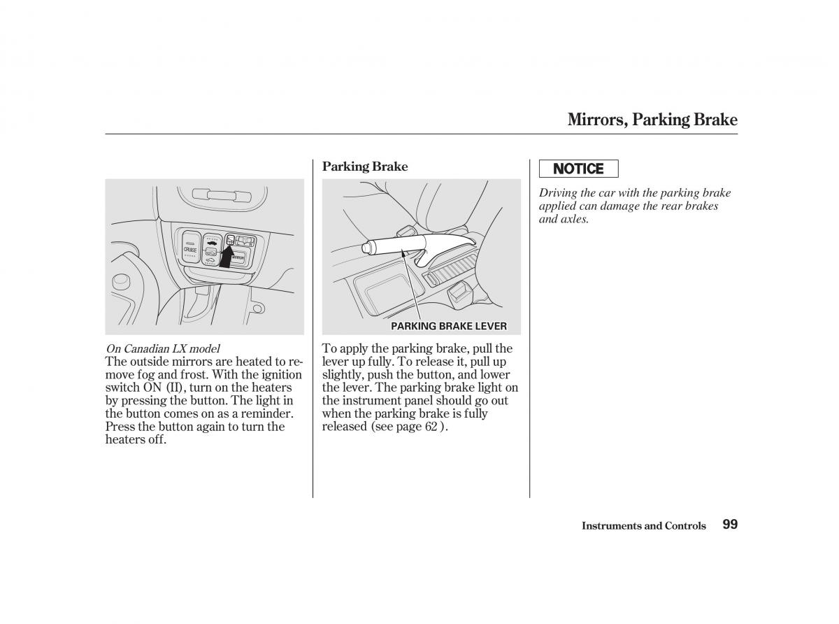 Honda Civic VII owners manual / page 98