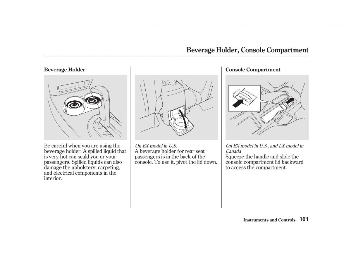 Honda Civic VII owners manual / page 100