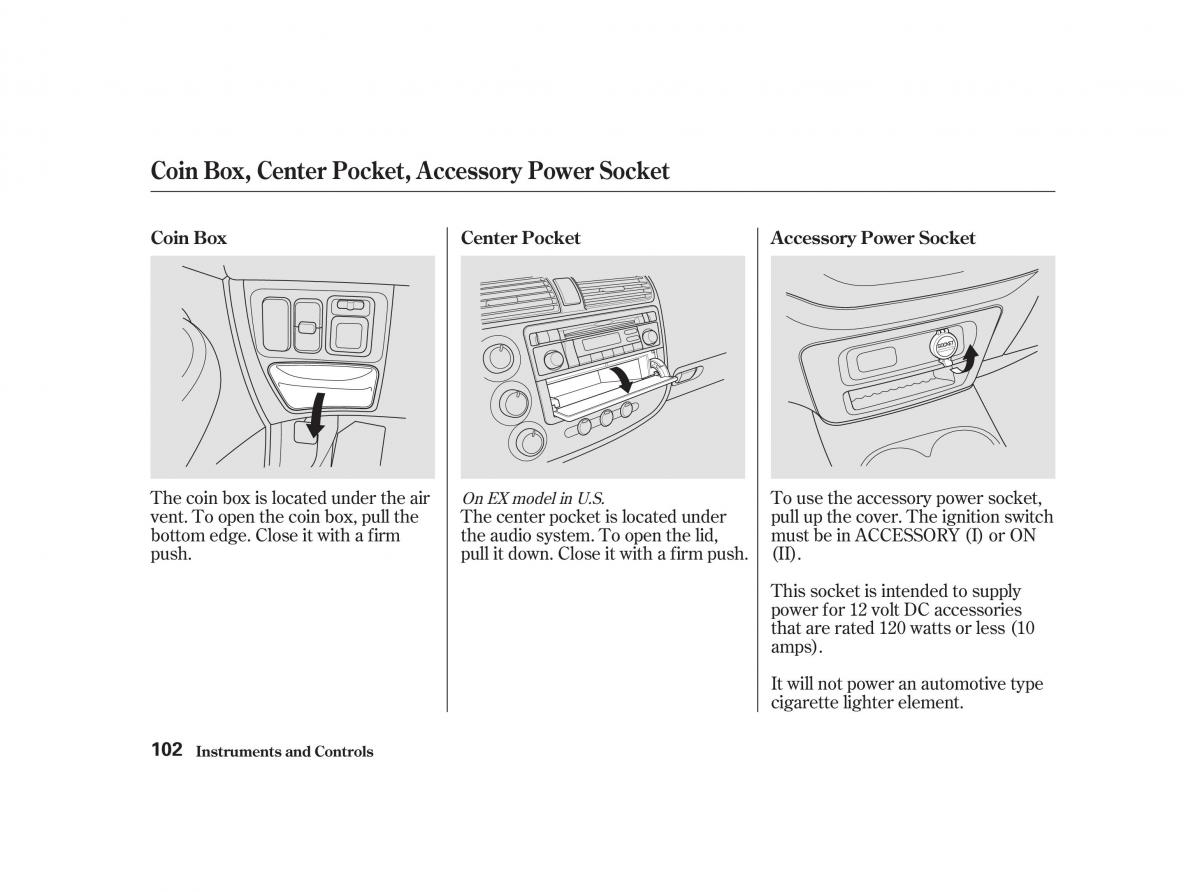 Honda Civic VII owners manual / page 101