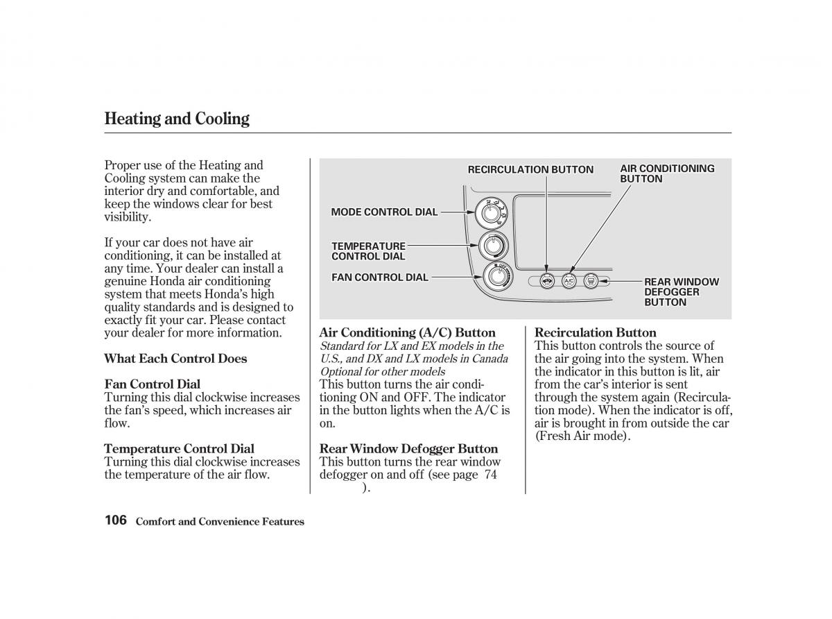 Honda Civic VII owners manual / page 105