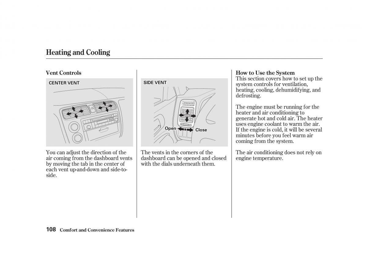 Honda Civic VII owners manual / page 107