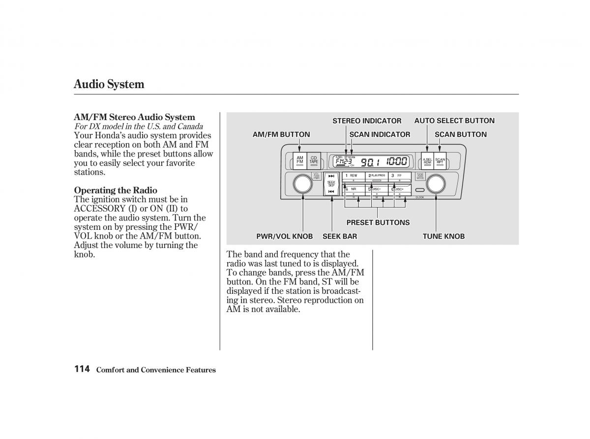 Honda Civic VII owners manual / page 113