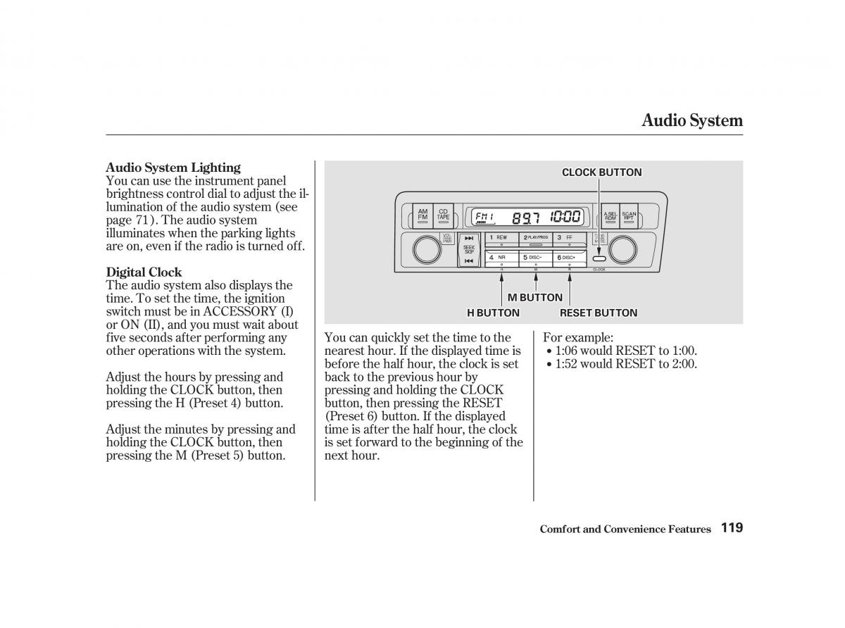 Honda Civic VII owners manual / page 118