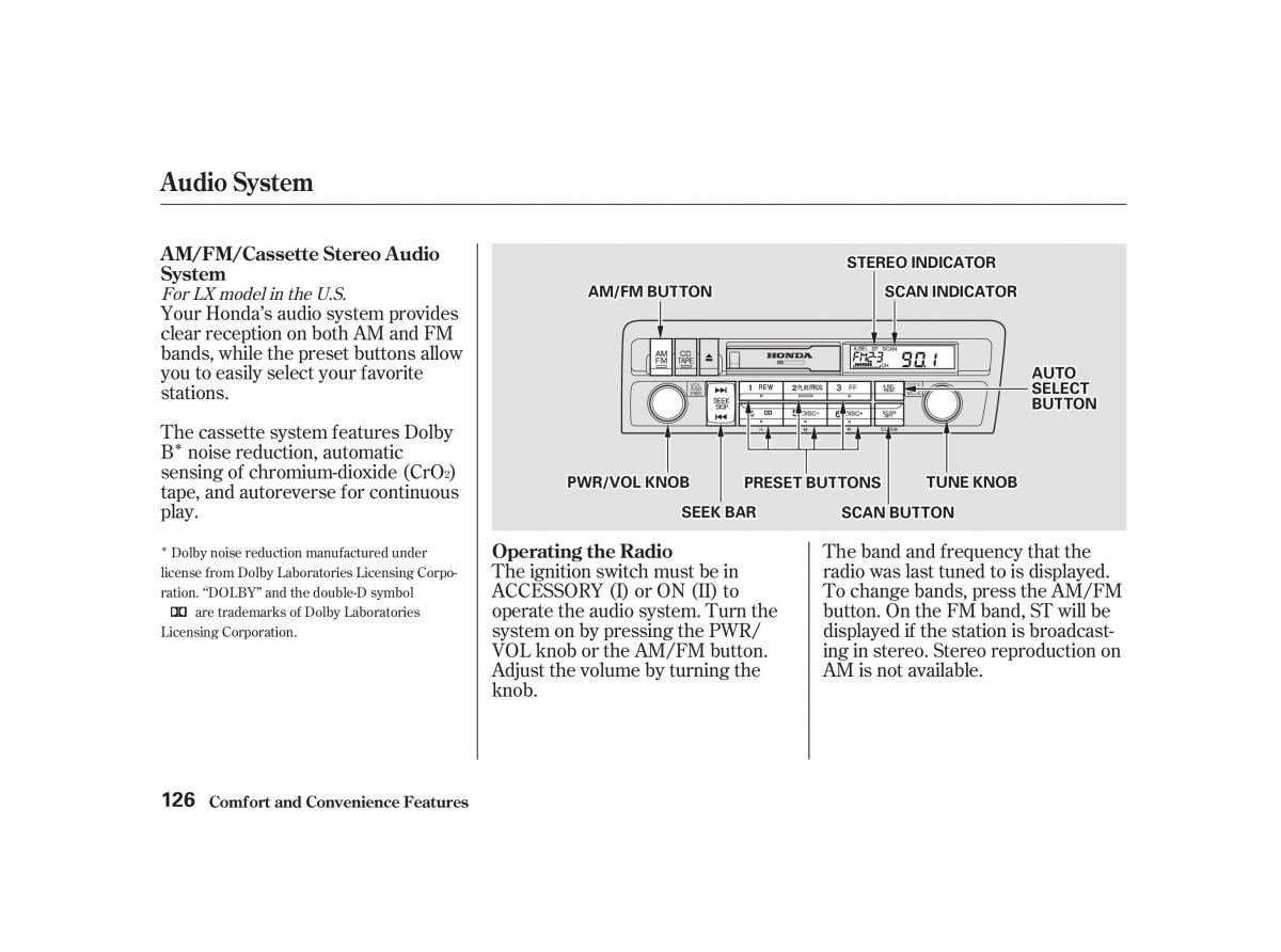 Honda Civic VII owners manual / page 125