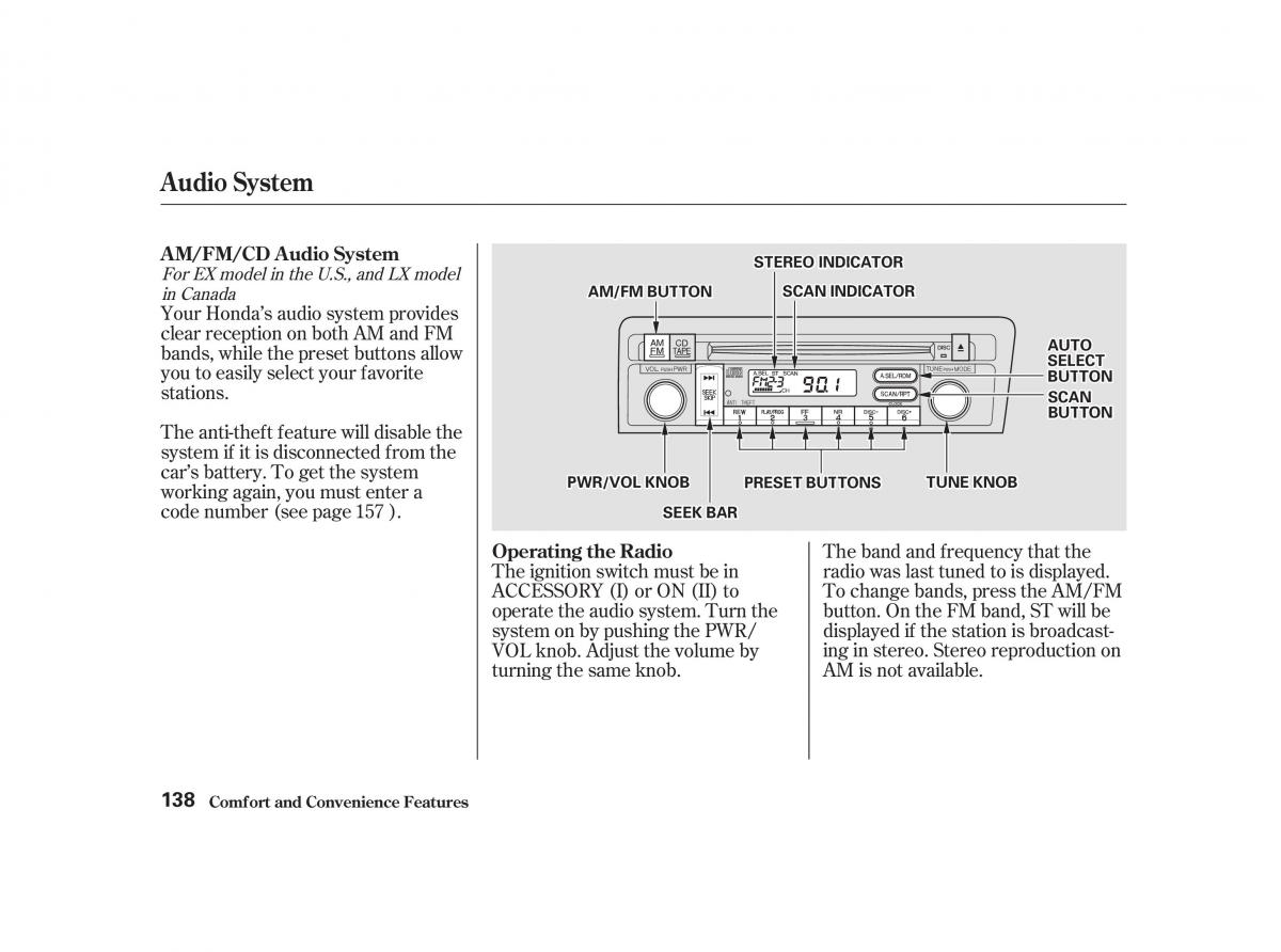 Honda Civic VII owners manual / page 137