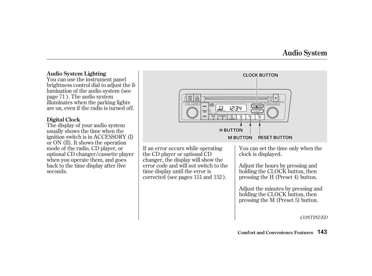 Honda Civic VII owners manual / page 142