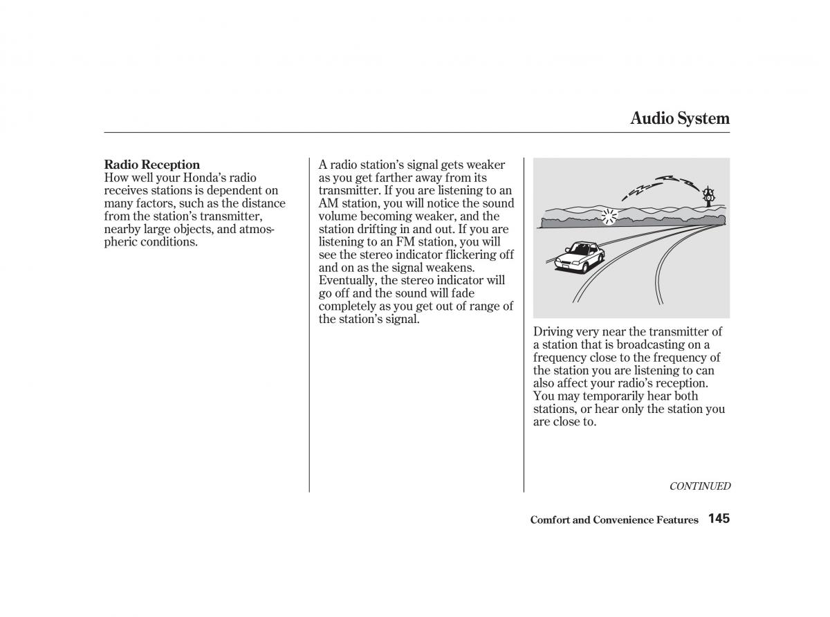 Honda Civic VII owners manual / page 144