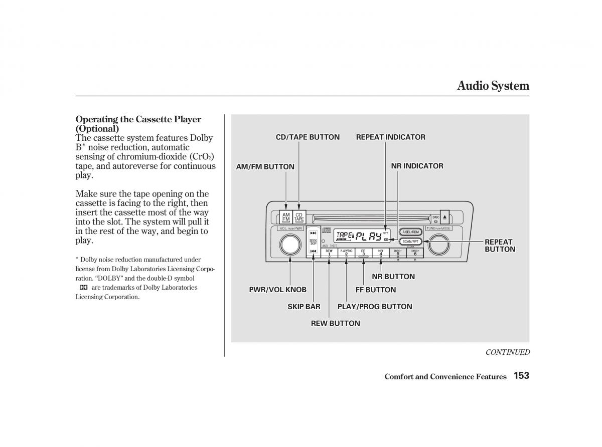 Honda Civic VII owners manual / page 152