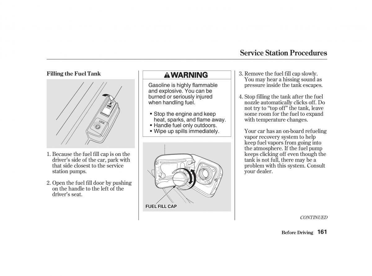 Honda Civic VII owners manual / page 160