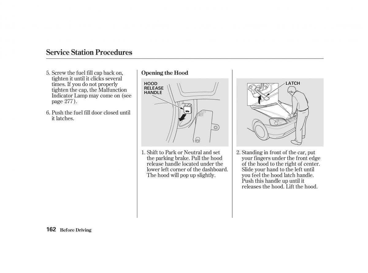 Honda Civic VII owners manual / page 161