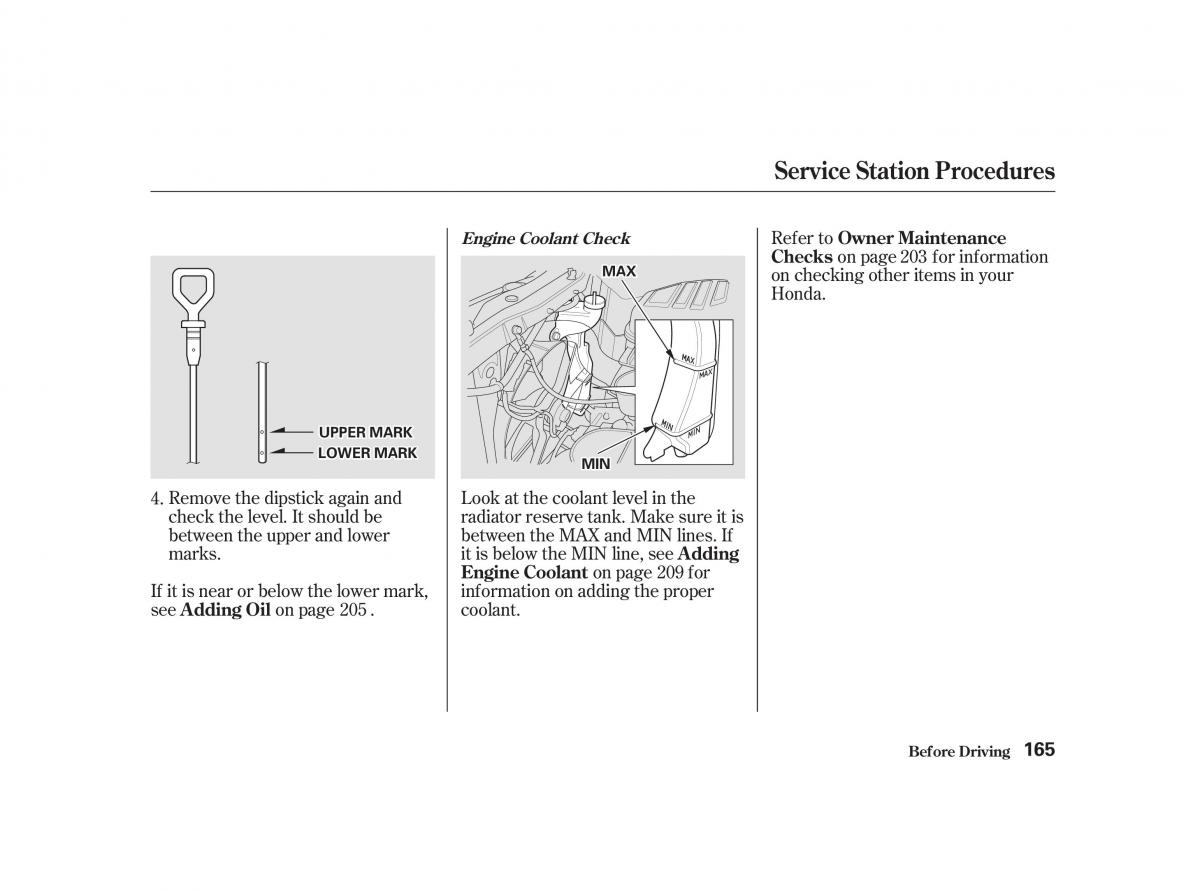 Honda Civic VII owners manual / page 164