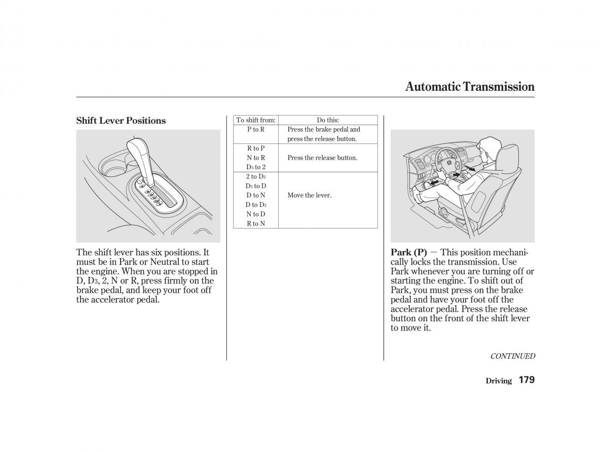 Honda Civic VII owners manual / page 178