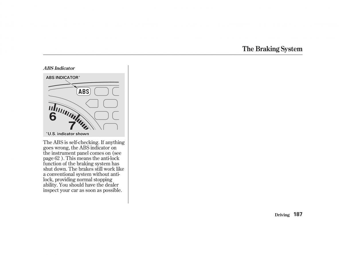 Honda Civic VII owners manual / page 186