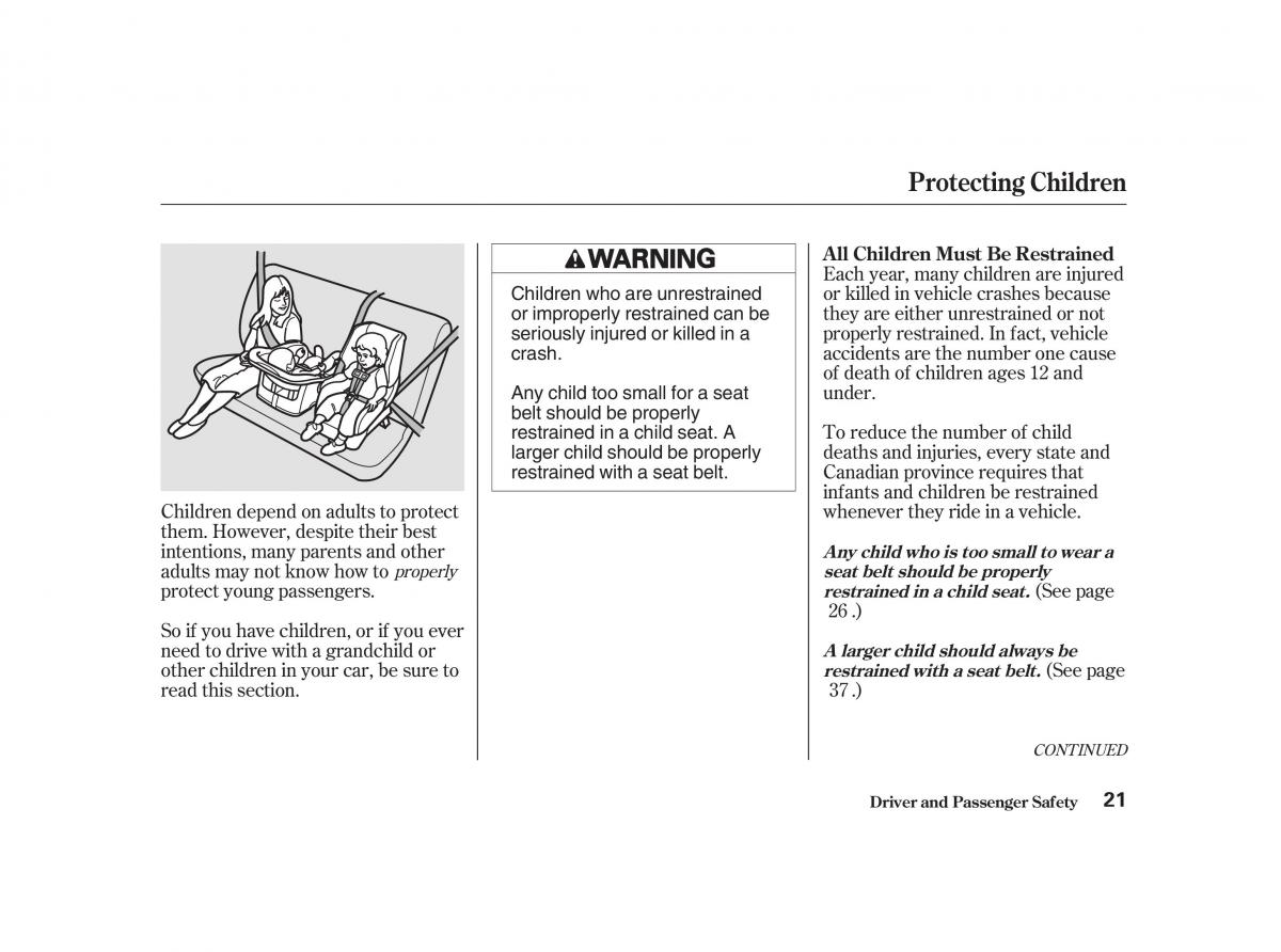 Honda Civic VII owners manual / page 20