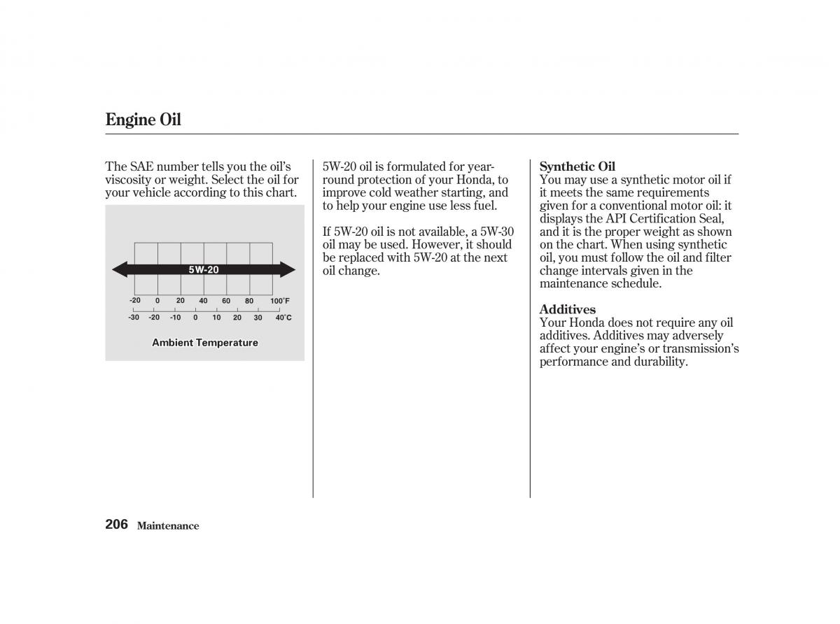 Honda Civic VII owners manual / page 205