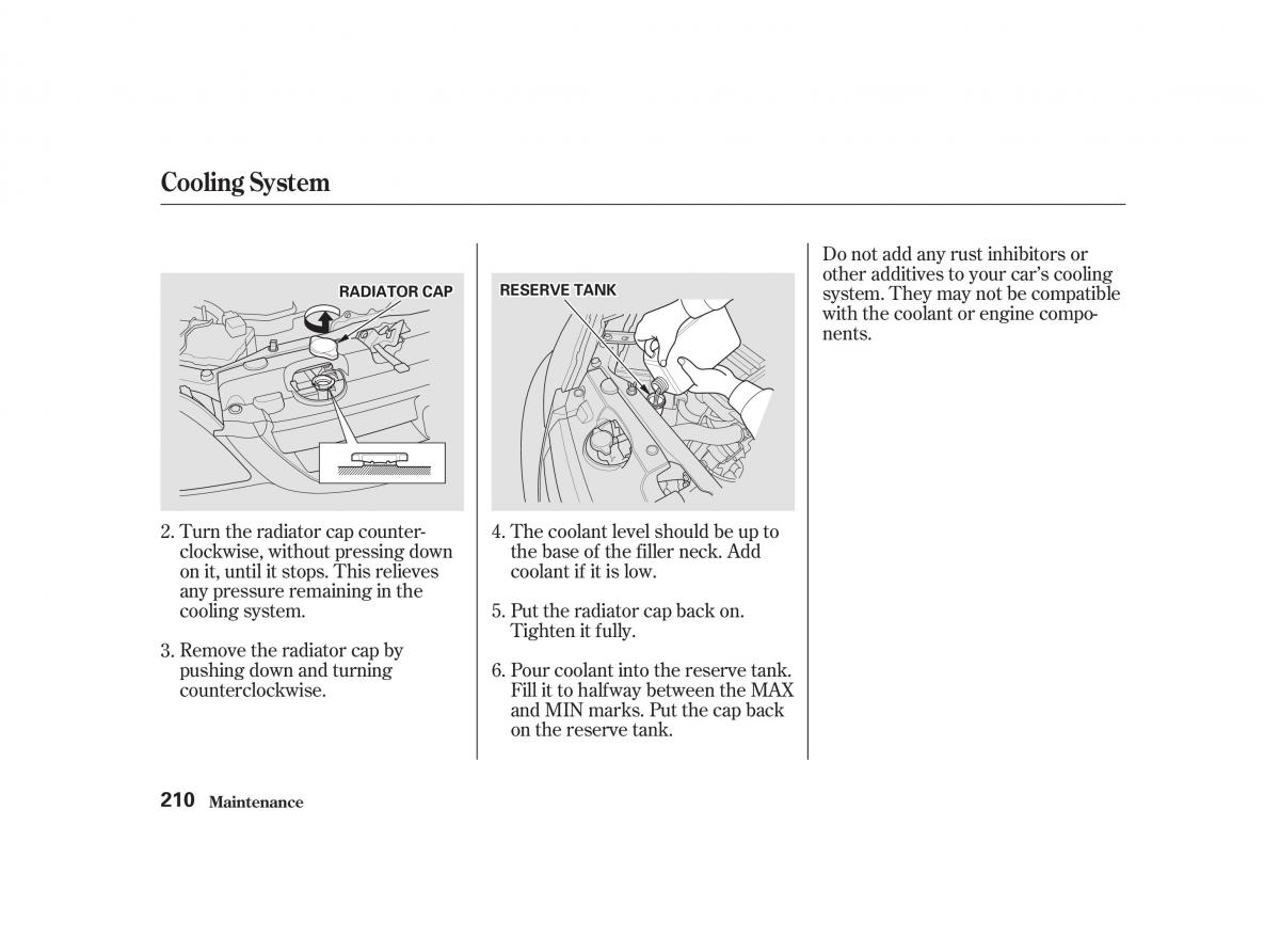 Honda Civic VII owners manual / page 209