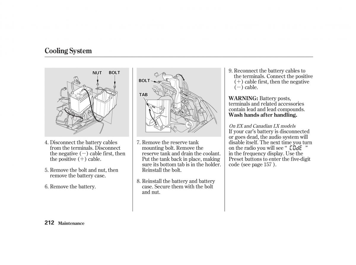 Honda Civic VII owners manual / page 211